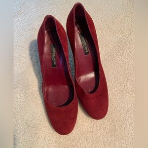 Sergio Rossi Rich Red Suede Heels